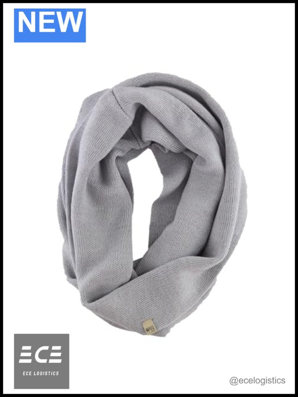 100% Merino Wool Knit Infinity Scarf Winter Loop Scarf Midweight for Women Men